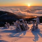 Zimní západ slunce | fotografie